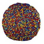 Colorful Lego Texture Lego Bricks Large 18  Premium Round Cushions