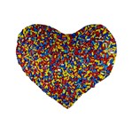 Colorful Lego Texture Lego Bricks Standard 16  Premium Heart Shape Cushions