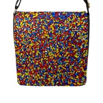 Colorful Lego Texture Lego Bricks Flap Closure Messenger Bag (L)