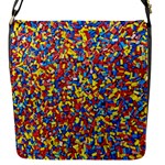 Colorful Lego Texture Lego Bricks Flap Closure Messenger Bag (S)