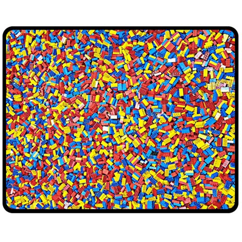 Colorful Lego Texture Lego Bricks Two Sides Fleece Blanket (Medium) from ArtsNow.com 58.8 x47.4  Blanket Front