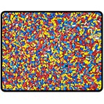 Colorful Lego Texture Lego Bricks Two Sides Fleece Blanket (Medium)