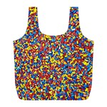 Colorful Lego Texture Lego Bricks Full Print Recycle Bag (L)