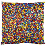 Colorful Lego Texture Lego Bricks Large Premium Plush Fleece Cushion Case (One Side)