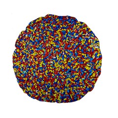 Colorful Lego Texture Lego Bricks Standard 15  Premium Flano Round Cushions from ArtsNow.com Front