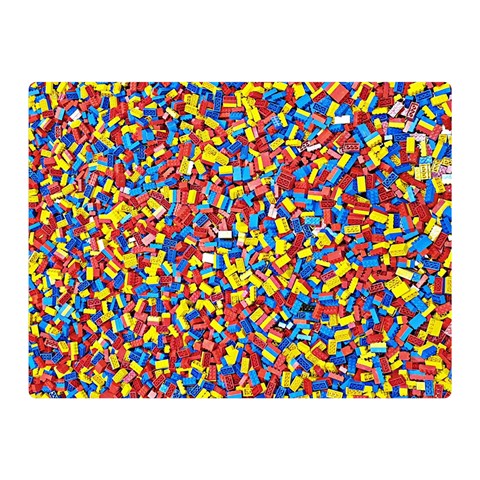 Colorful Lego Texture Lego Bricks Two Sides Premium Plush Fleece Blanket (Mini) from ArtsNow.com 35 x27  Blanket Front