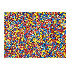 Colorful Lego Texture Lego Bricks Two Sides Premium Plush Fleece Blanket (Mini) from ArtsNow.com 35 x27  Blanket Back