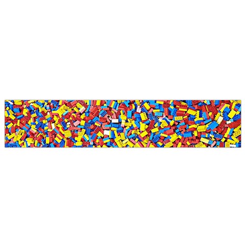 Colorful Lego Texture Lego Bricks Small Premium Plush Fleece Scarf from ArtsNow.com Front