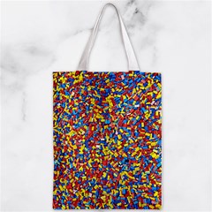 Colorful Lego Texture Lego Bricks Zipper Classic Tote Bag from ArtsNow.com Front