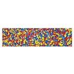 Colorful Lego Texture Lego Bricks Oblong Satin Scarf (16  x 60 )