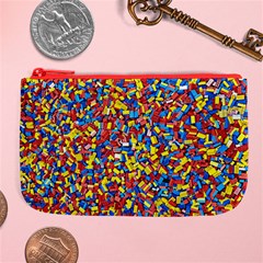 Colorful Lego Texture Lego Bricks Large Coin Purse from ArtsNow.com Front