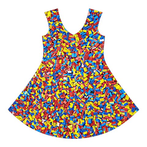 Colorful Lego Texture Lego Bricks Short Sleeve V Front