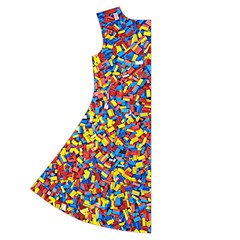 Colorful Lego Texture Lego Bricks Short Sleeve V Back Left