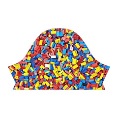 Colorful Lego Texture Lego Bricks Short Sleeve V Left Sleeve