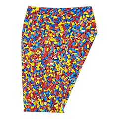 Colorful Lego Texture Lego Bricks Midi Wrap Pencil Skirt from ArtsNow.com  Front Right 