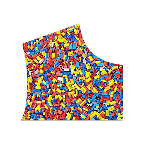 Colorful Lego Texture Lego Bricks Women s Button Up Vest from ArtsNow.com Top Right