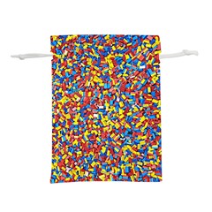 Colorful Lego Texture Lego Bricks Lightweight Drawstring Pouch (L) from ArtsNow.com Back