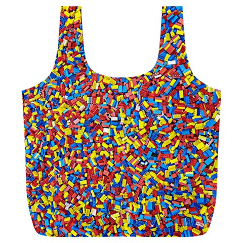 Colorful Lego Texture Lego Bricks Full Print Recycle Bag (XXXL) from ArtsNow.com Back