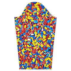 Colorful Lego Texture Lego Bricks Kids  Long Sleeve Velvet Lounge Robe from ArtsNow.com Sleeve Left