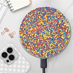 Colorful Lego Texture Lego Bricks Wireless Fast Charger(White)