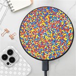 Colorful Lego Texture Lego Bricks Wireless Fast Charger(Black)