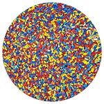 Colorful Lego Texture Lego Bricks Round Trivet