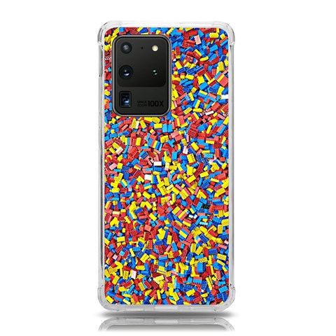 Colorful Lego Texture Lego Bricks Samsung Galaxy S20 Ultra 6.9 Inch TPU UV Case from ArtsNow.com Front