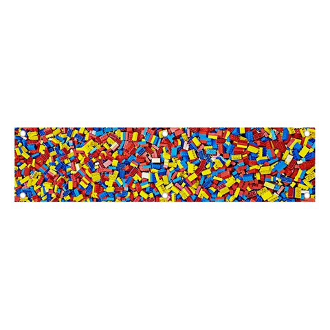 Colorful Lego Texture Lego Bricks Banner and Sign 4  x 1  from ArtsNow.com Front