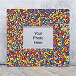 Colorful Lego Texture Lego Bricks White Wall Photo Frame 5  x 7 