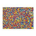 Colorful Lego Texture Lego Bricks Crystal Sticker (A4)