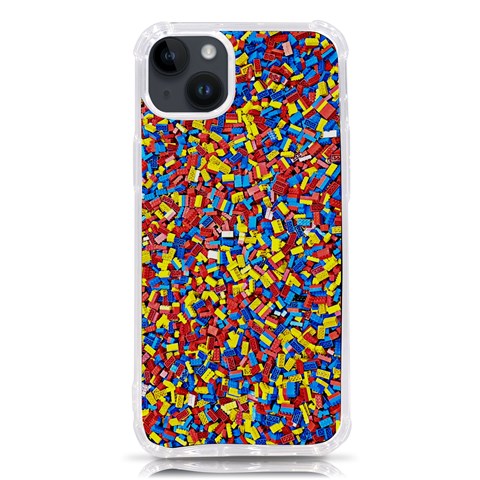 Colorful Lego Texture Lego Bricks iPhone 14 Plus TPU UV Print Case from ArtsNow.com Front