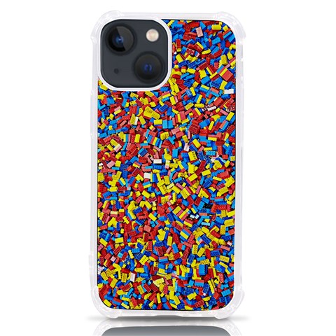 Colorful Lego Texture Lego Bricks iPhone 13 mini TPU UV Print Case from ArtsNow.com Front