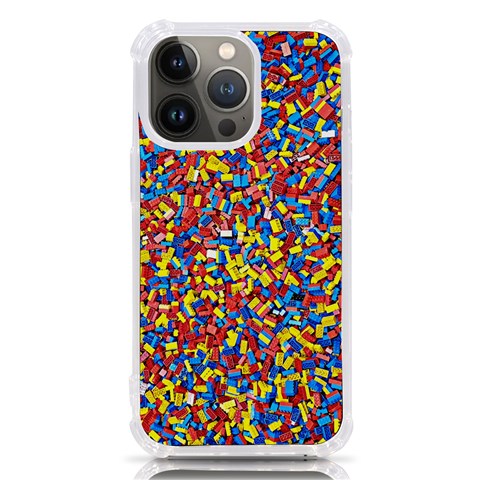 Colorful Lego Texture Lego Bricks iPhone 13 Pro TPU UV Print Case from ArtsNow.com Front