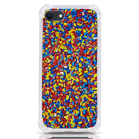 Colorful Lego Texture Lego Bricks iPhone SE from ArtsNow.com Front