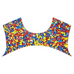 Colorful Lego Texture Lego Bricks Women s Cut Out Long Sleeve T Front Top