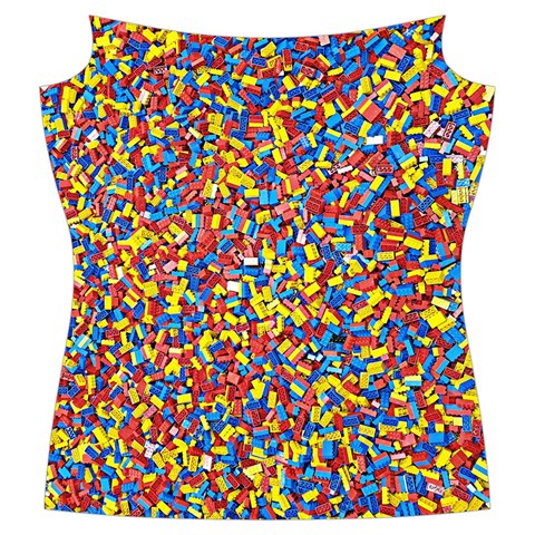 Colorful Lego Texture Lego Bricks Women s Cut Out Long Sleeve T Front