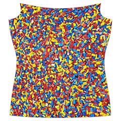 Colorful Lego Texture Lego Bricks Women s Cut Out Long Sleeve T Front