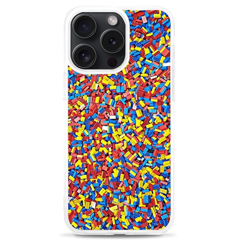 Colorful Lego Texture Lego Bricks iPhone 15 Pro Max TPU UV Print Case from ArtsNow.com Front