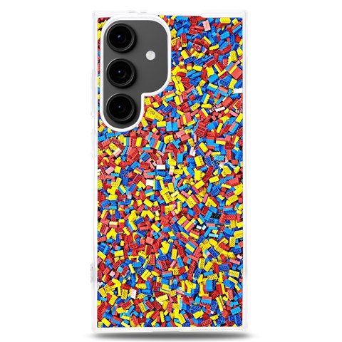 Colorful Lego Texture Lego Bricks Samsung Galaxy S24 Plus 6.7 Inch TPU UV Case from ArtsNow.com Front