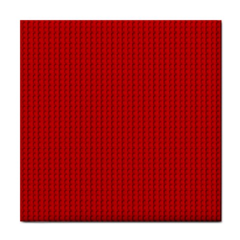 Ed Lego Texture Macro, Red Dots Background, Lego Tile Coaster from ArtsNow.com Front