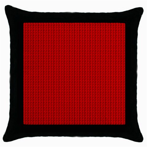 Ed Lego Texture Macro, Red Dots Background, Lego Throw Pillow Case (Black) from ArtsNow.com Front