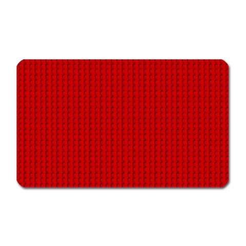 Ed Lego Texture Macro, Red Dots Background, Lego Magnet (Rectangular) from ArtsNow.com Front