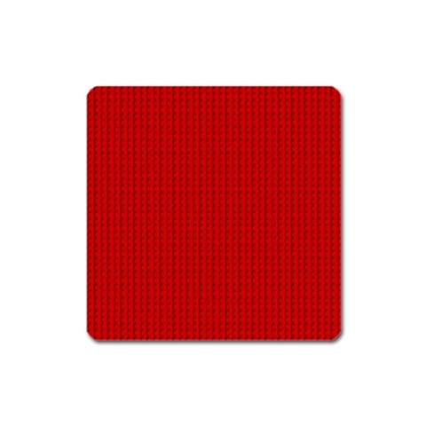 Ed Lego Texture Macro, Red Dots Background, Lego Square Magnet from ArtsNow.com Front