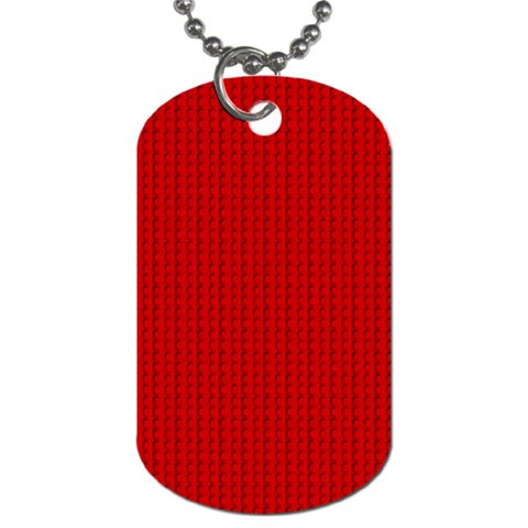 Ed Lego Texture Macro, Red Dots Background, Lego Dog Tag (One Side) from ArtsNow.com Front