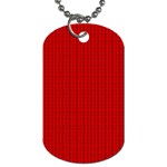 Ed Lego Texture Macro, Red Dots Background, Lego Dog Tag (One Side)