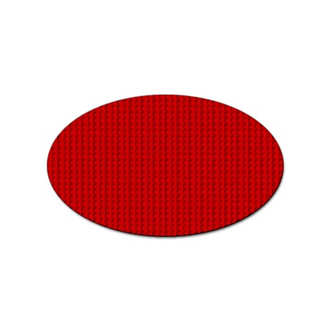 Ed Lego Texture Macro, Red Dots Background, Lego Sticker Oval (10 pack) from ArtsNow.com Front