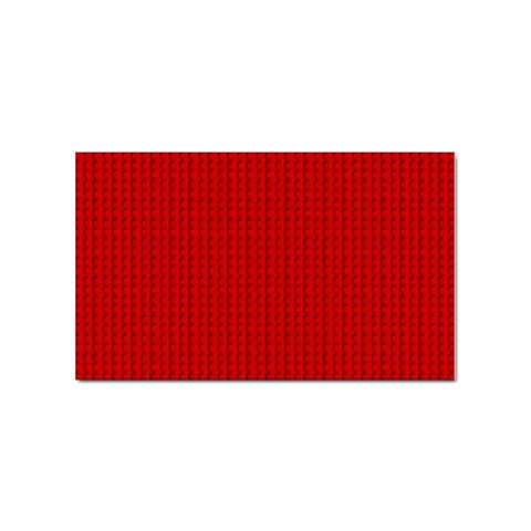 Ed Lego Texture Macro, Red Dots Background, Lego Sticker Rectangular (10 pack) from ArtsNow.com Front