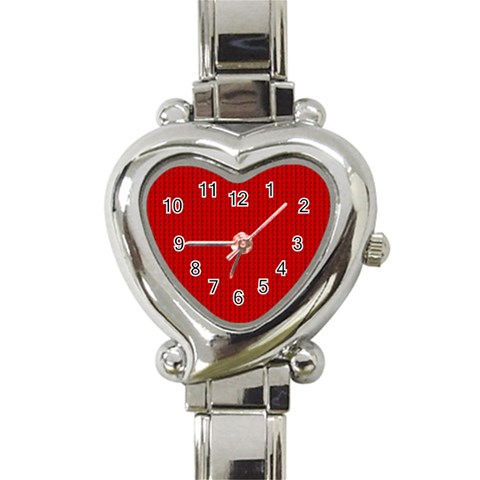 Ed Lego Texture Macro, Red Dots Background, Lego Heart Italian Charm Watch from ArtsNow.com Front