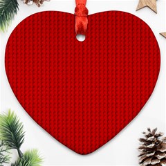 Ed Lego Texture Macro, Red Dots Background, Lego Heart Ornament (Two Sides) from ArtsNow.com Front