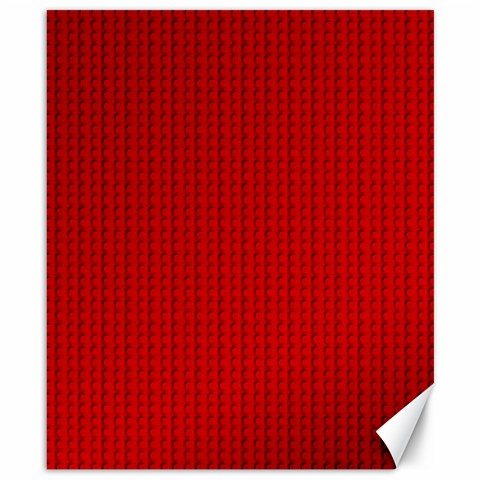 Ed Lego Texture Macro, Red Dots Background, Lego Canvas 8  x 10  from ArtsNow.com 8.15 x9.66  Canvas - 1